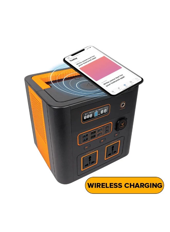 Toby's Toby’s TBS-150A Portable Power Station 500W 150000mAh with Wireless Charging & Multi-Output Design - Image 2